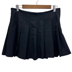 H&M Divided Black Pleated Mini Skirt Women's Size 10 Skater Grunge Gothic
